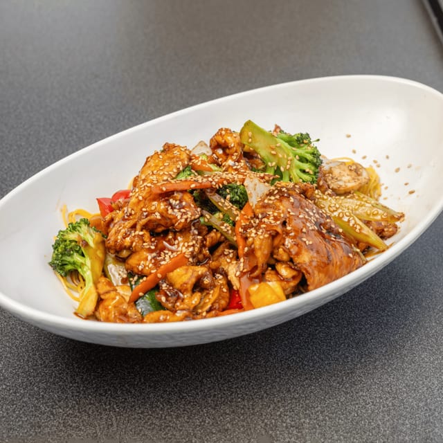 Chicken Teriyaki Noodles Yakisoba.